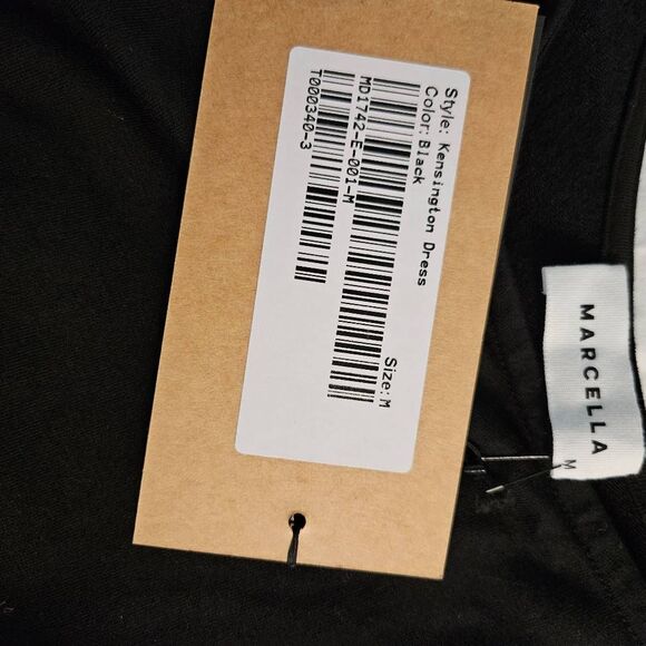 Marcella black Kensington asymmetrical minimalist dress. M. - Picture 3 of 4